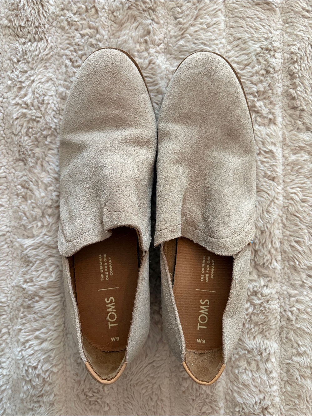 TOMS Men's Suede Slip-On Loafers in Light Taupe